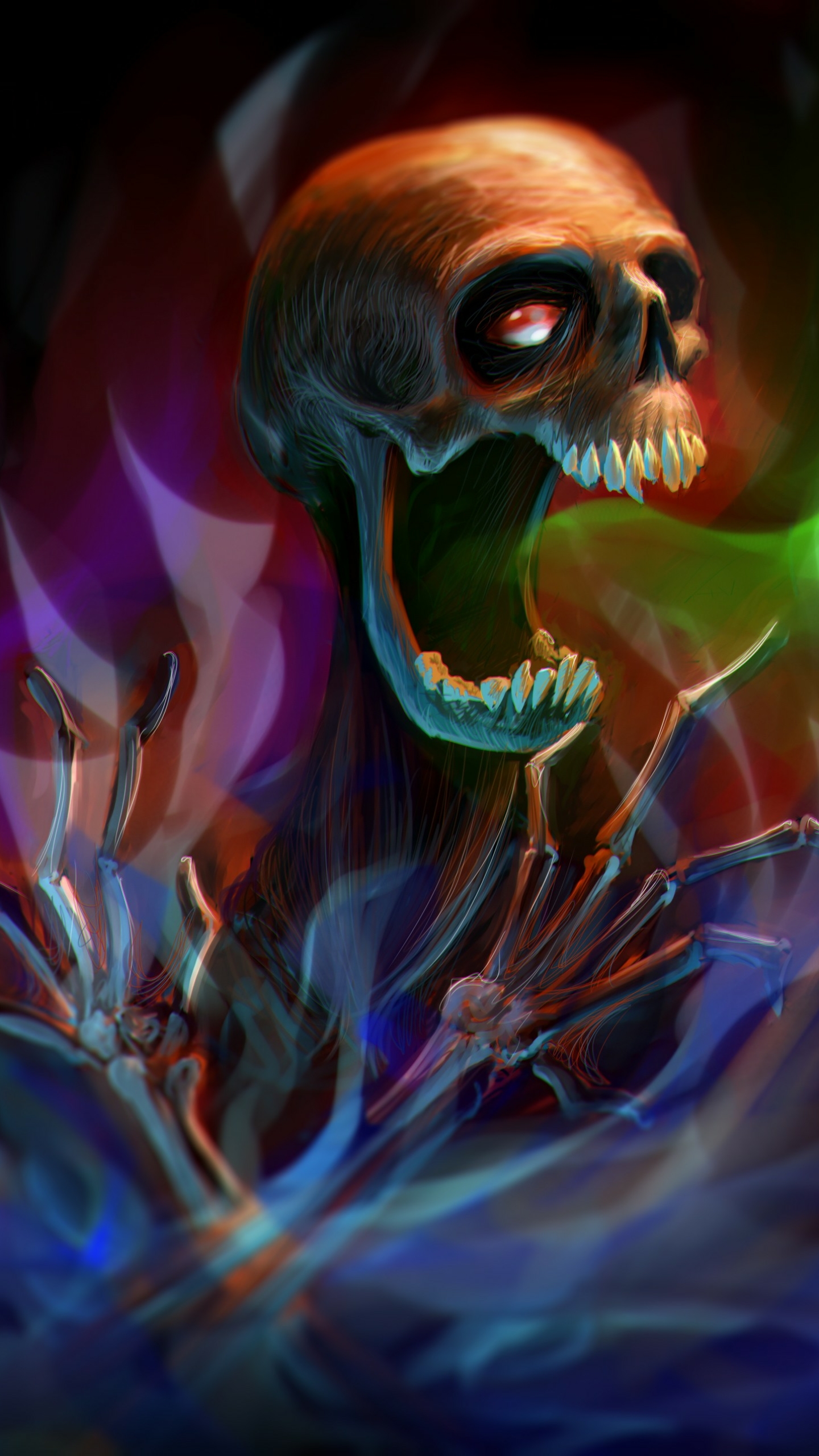 Download mobile wallpaper Dark, Skull for free.