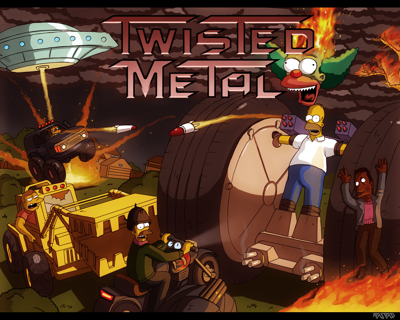 video game, the simpsons, twisted metal