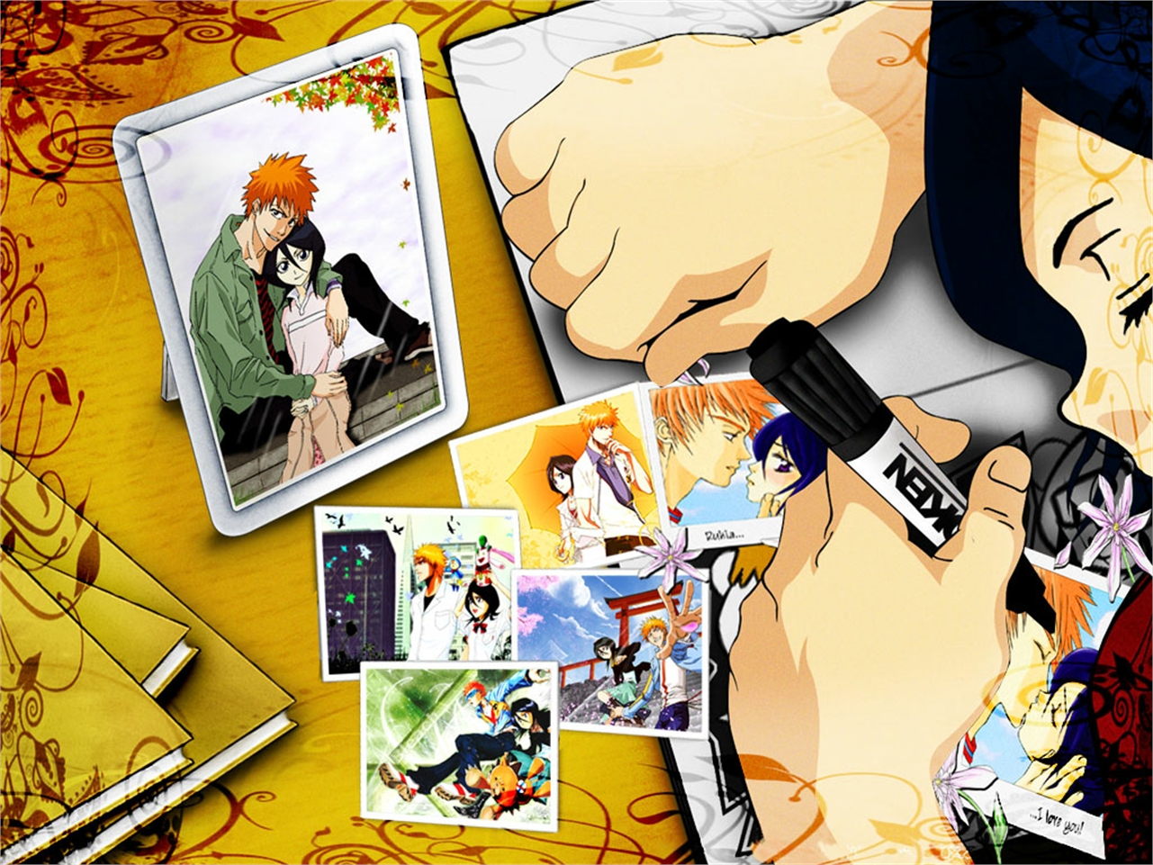 Download mobile wallpaper Anime, Bleach, Rukia Kuchiki, Ichigo Kurosaki for free.