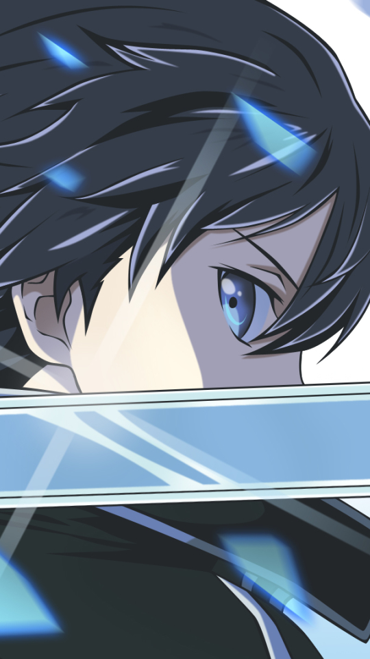 Descarga gratuita de fondo de pantalla para móvil de Sword Art Online, Ojos Azules, Animado, Pelo Negro, Kirito (Arte De Espada En Línea), Sword Art Online: Alicización.