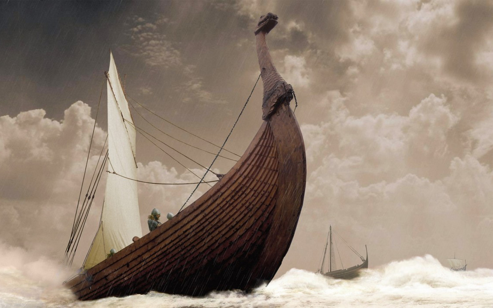 Download mobile wallpaper Viking, Fantasy, Ship for free.