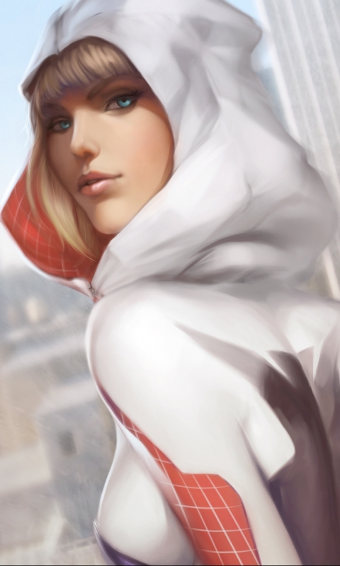 Download mobile wallpaper Hood, Comics, Gwen Stacy, Spider Gwen for free.