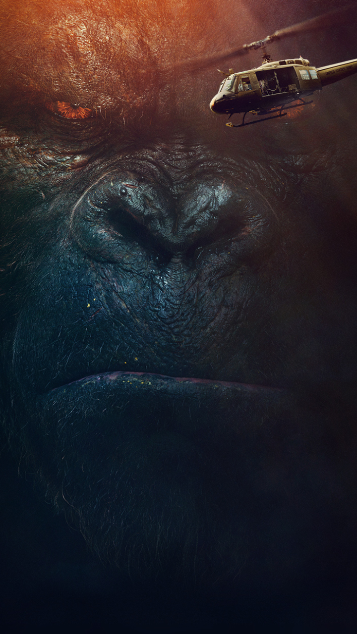 Handy-Wallpaper Gorilla, Affe, Filme, König Kong, Kong: Skull Island kostenlos herunterladen.
