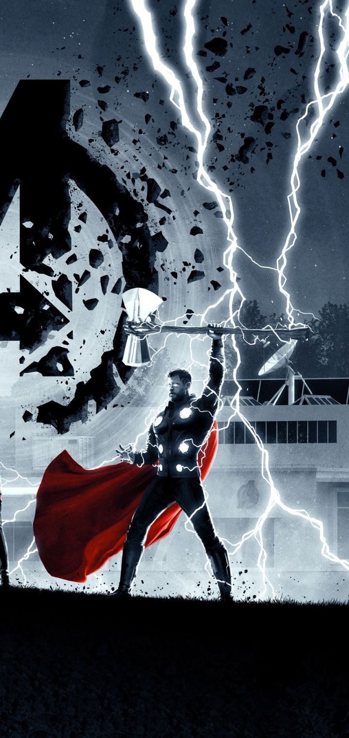 Download mobile wallpaper Lightning, Movie, Thor, The Avengers, Chris Hemsworth, Avengers Endgame for free.