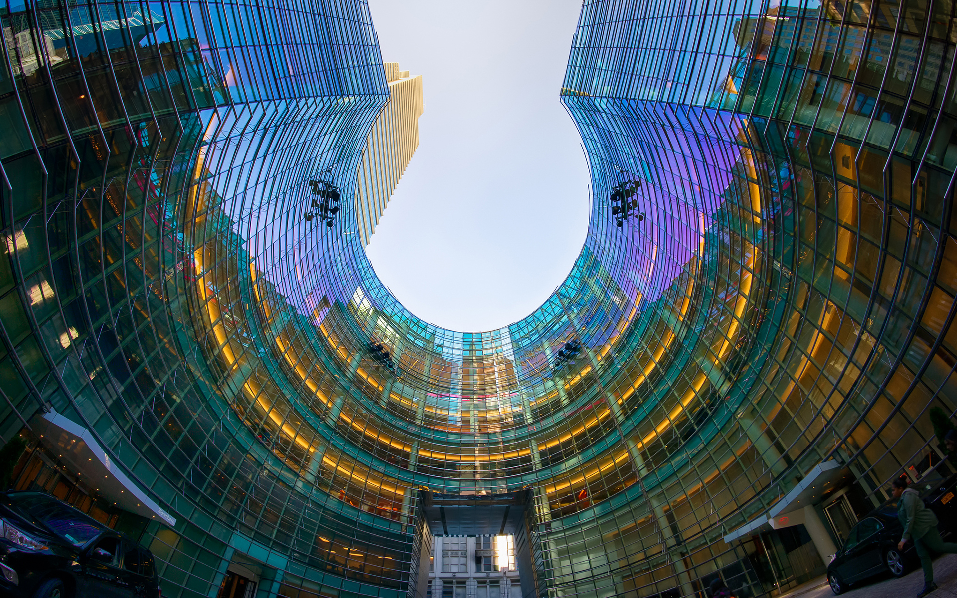 Download mobile wallpaper City, Building, Photography, Fisheye for free.