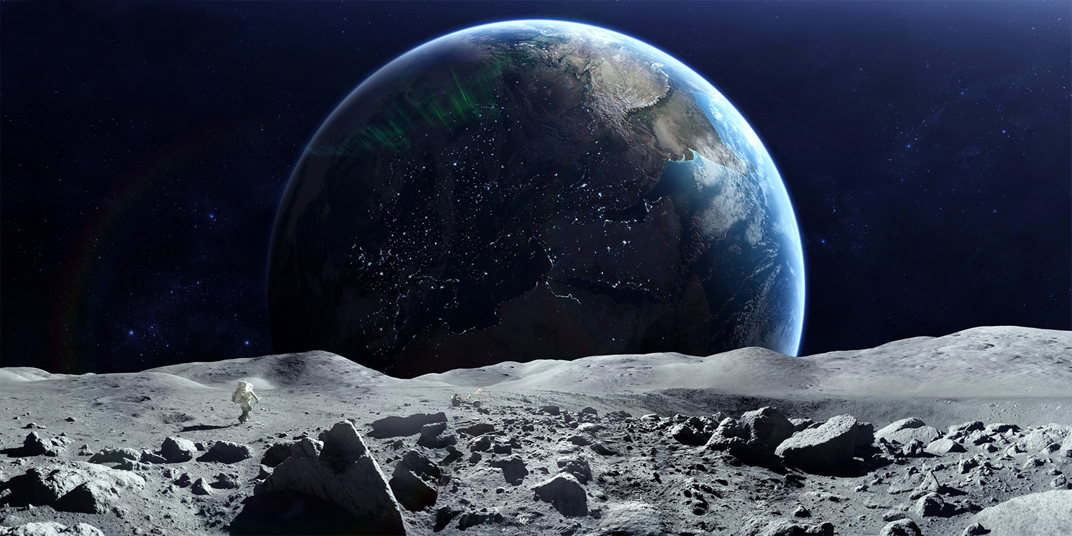 735205 descargar imagen tierra, astronauta, espacio, ciencia ficción, desde el espacio, luna, planeta: fondos de pantalla y protectores de pantalla gratis
