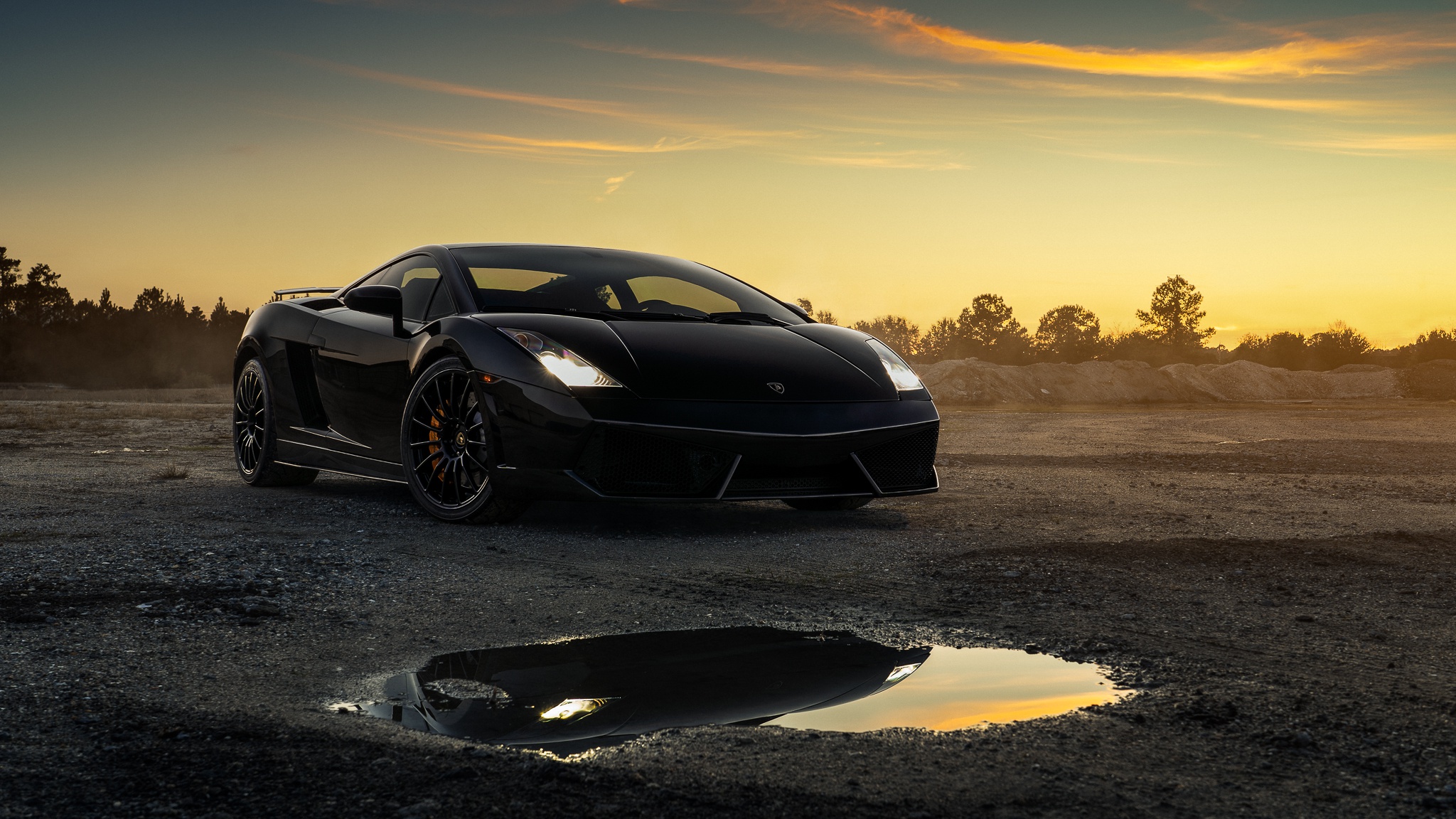 Download mobile wallpaper Lamborghini, Car, Supercar, Lamborghini Gallardo, Vehicles, Black Car for free.