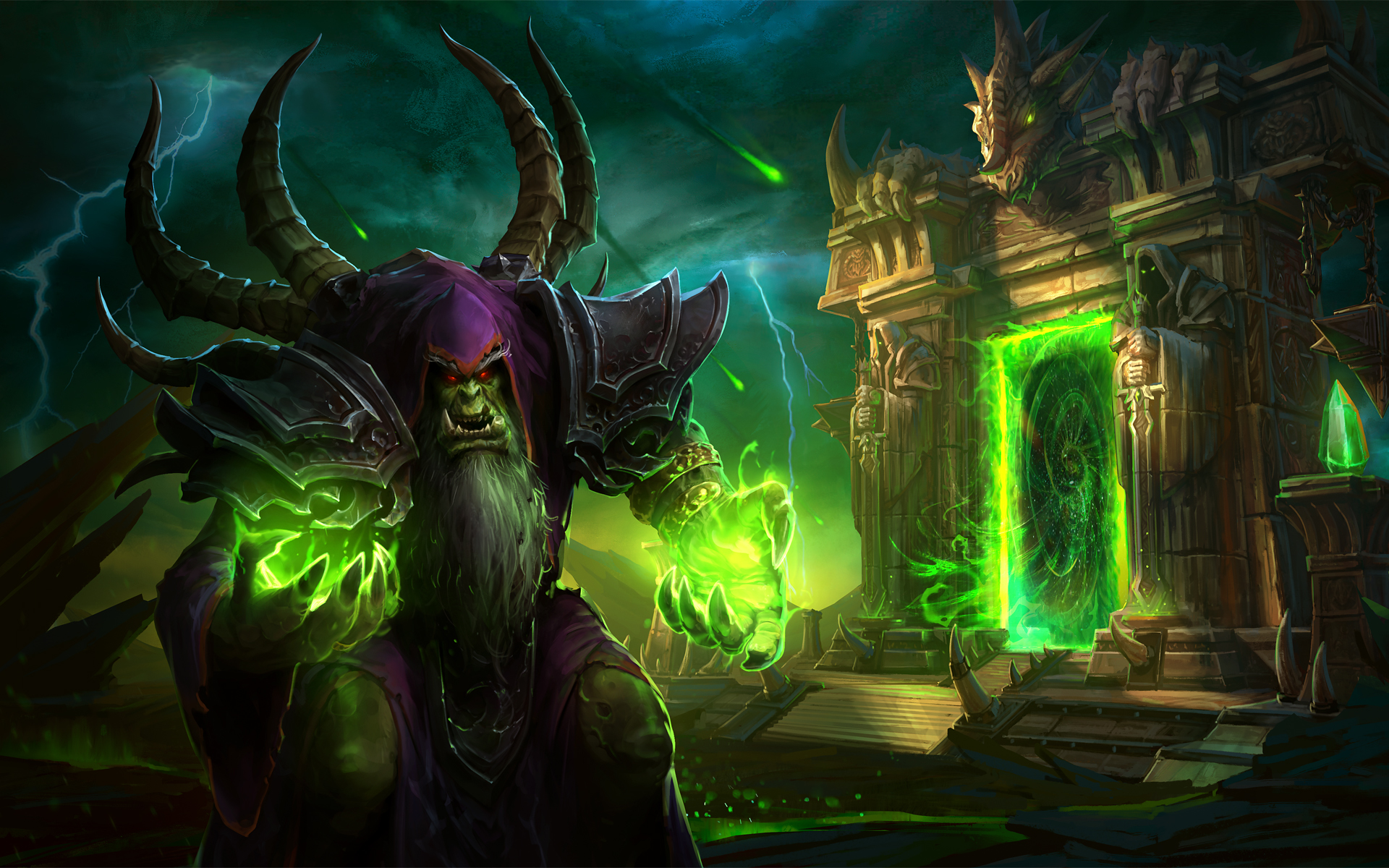 Laden Sie das Computerspiele, Heroes Of The Storm, Gul’Dan (World Of Warcraft)-Bild kostenlos auf Ihren PC-Desktop herunter