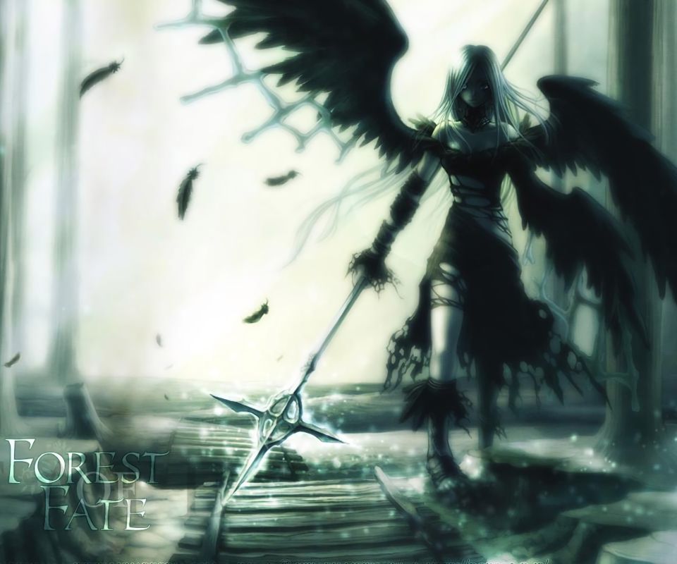 Download mobile wallpaper Anime, Gothic, Weapon, Wings, Angel for free.