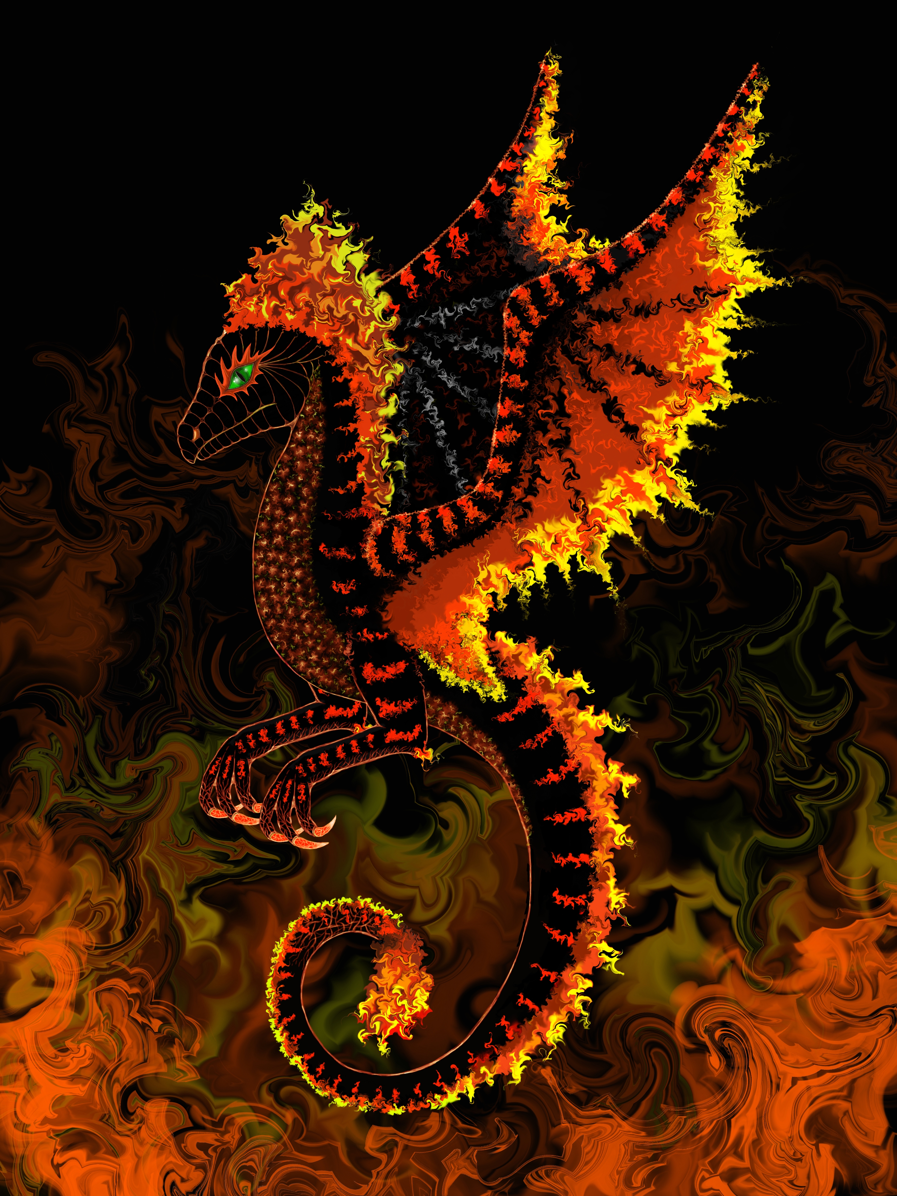 123955 télécharger l'image art, feu, le dragon, dragon, étant, créature, fiction, c'est incroyable - fonds d'écran et économiseurs d'écran gratuits