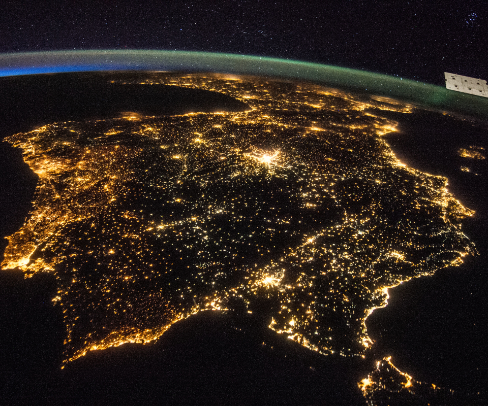 PCデスクトップに地球, スペイン, ポルトガル, 夜, Nasa, 宇宙から, アンドラ, イベリア半島画像を無料でダウンロード