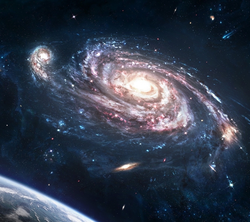 Descarga gratuita de fondo de pantalla para móvil de Estrellas, Galaxia, Espacio, Planeta, Ciencia Ficción.