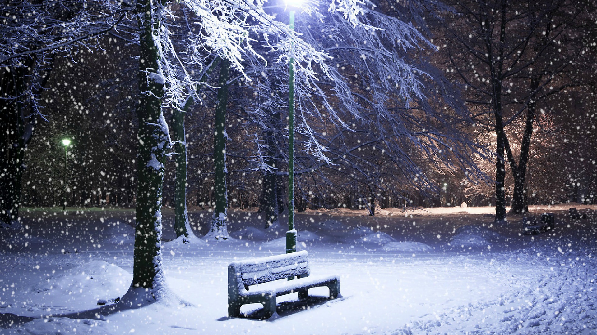 PCデスクトップに冬, 雪, ベンチ, マンメイド画像を無料でダウンロード