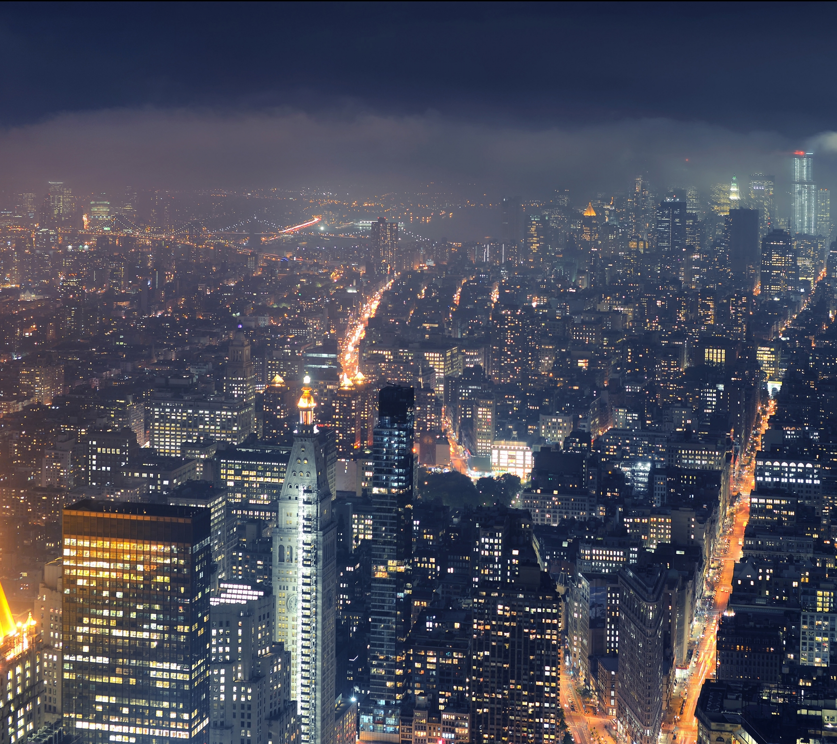 Free download wallpaper Cities, Night, Usa, City, New York, Man Made on your PC desktop