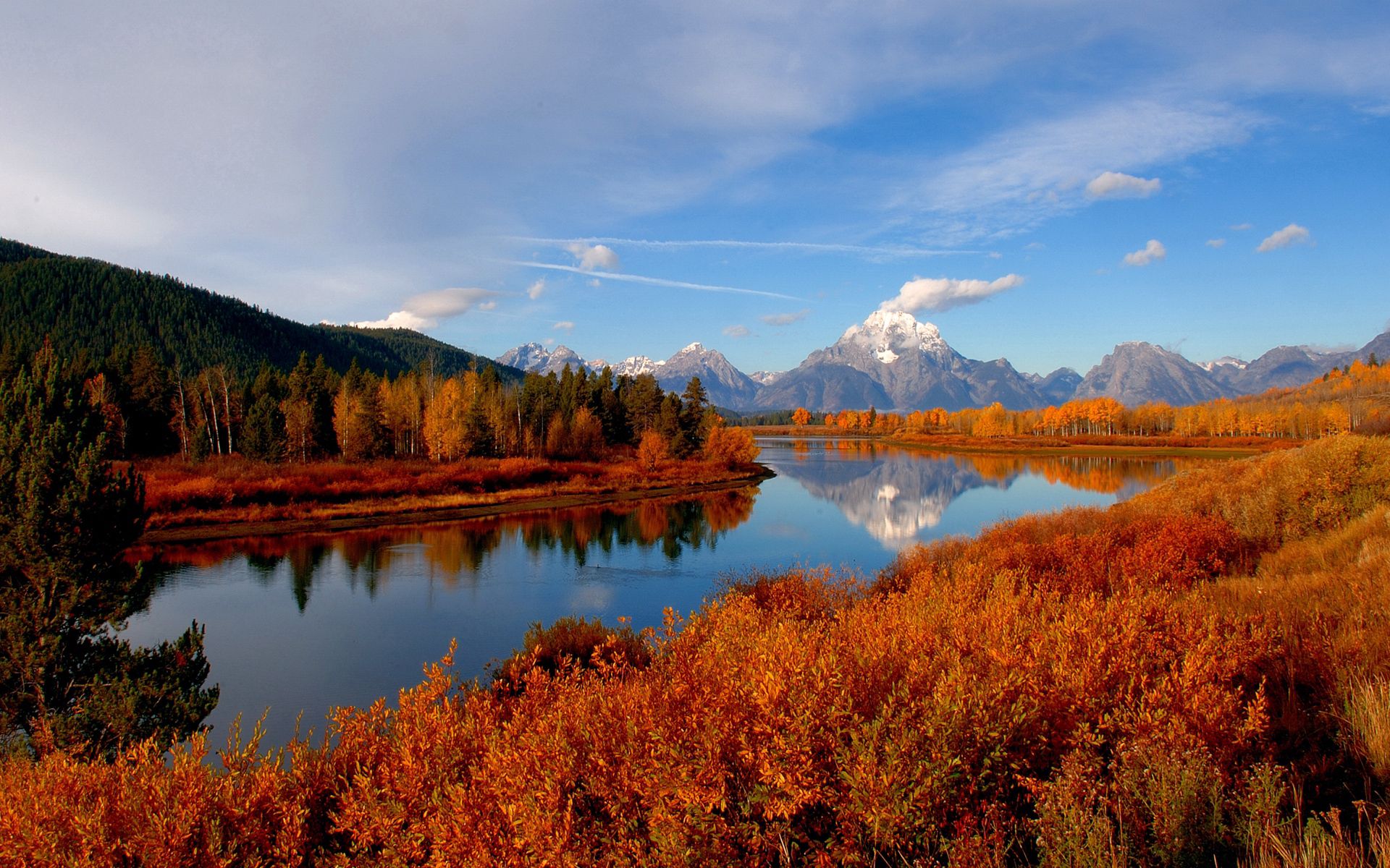 56477 завантажити картинку осінь, природа, річка, небо - шпалери і заставки безкоштовно