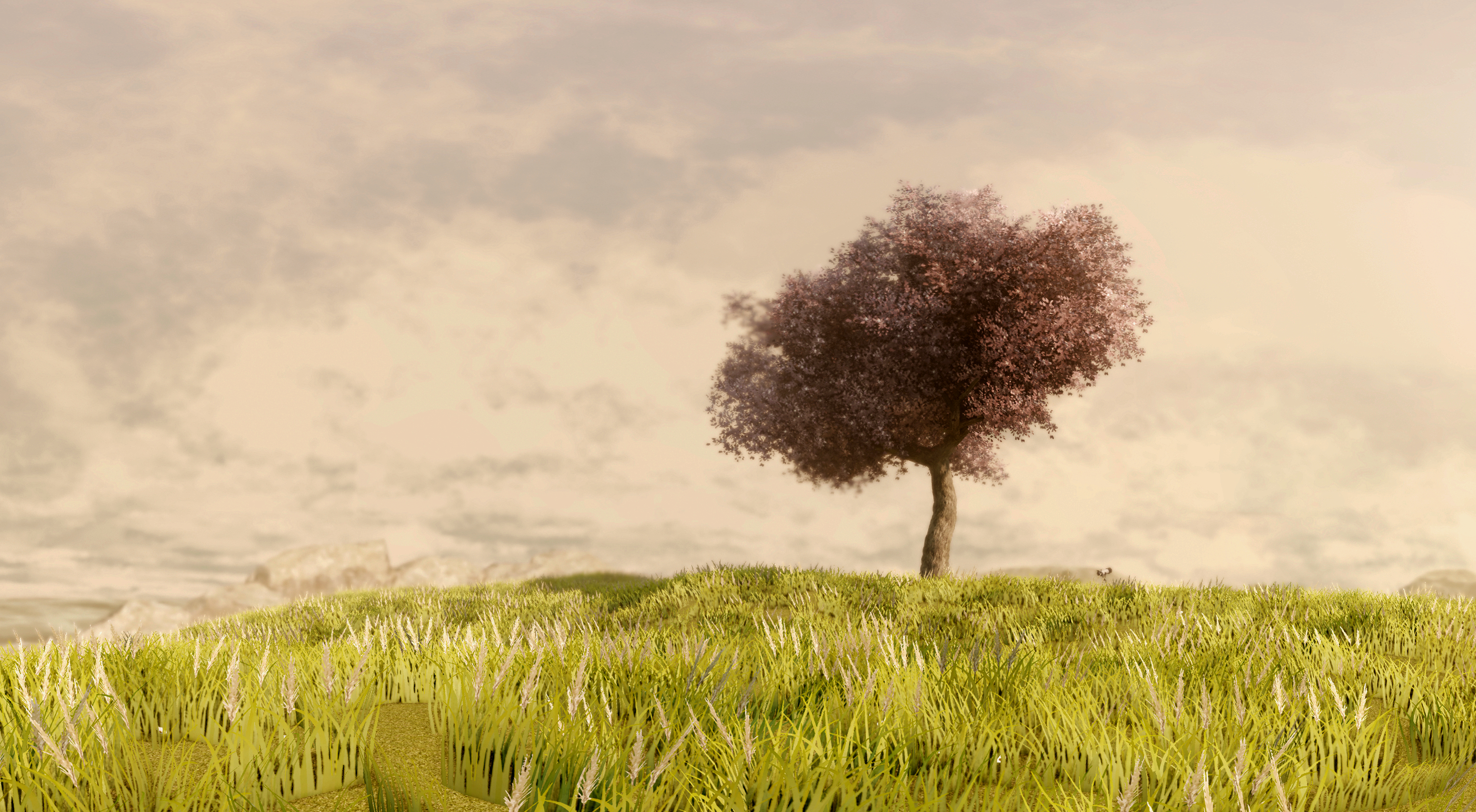 Laden Sie das Baum, Traum, Computerspiele, Einsamer Baum-Bild kostenlos auf Ihren PC-Desktop herunter