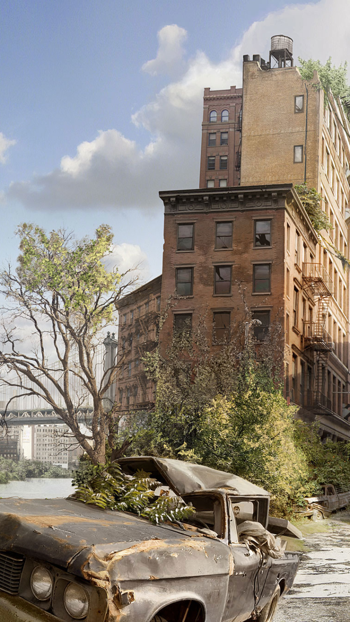 Download mobile wallpaper Building, Sci Fi, New York, Destruction, Post Apocalyptic for free.