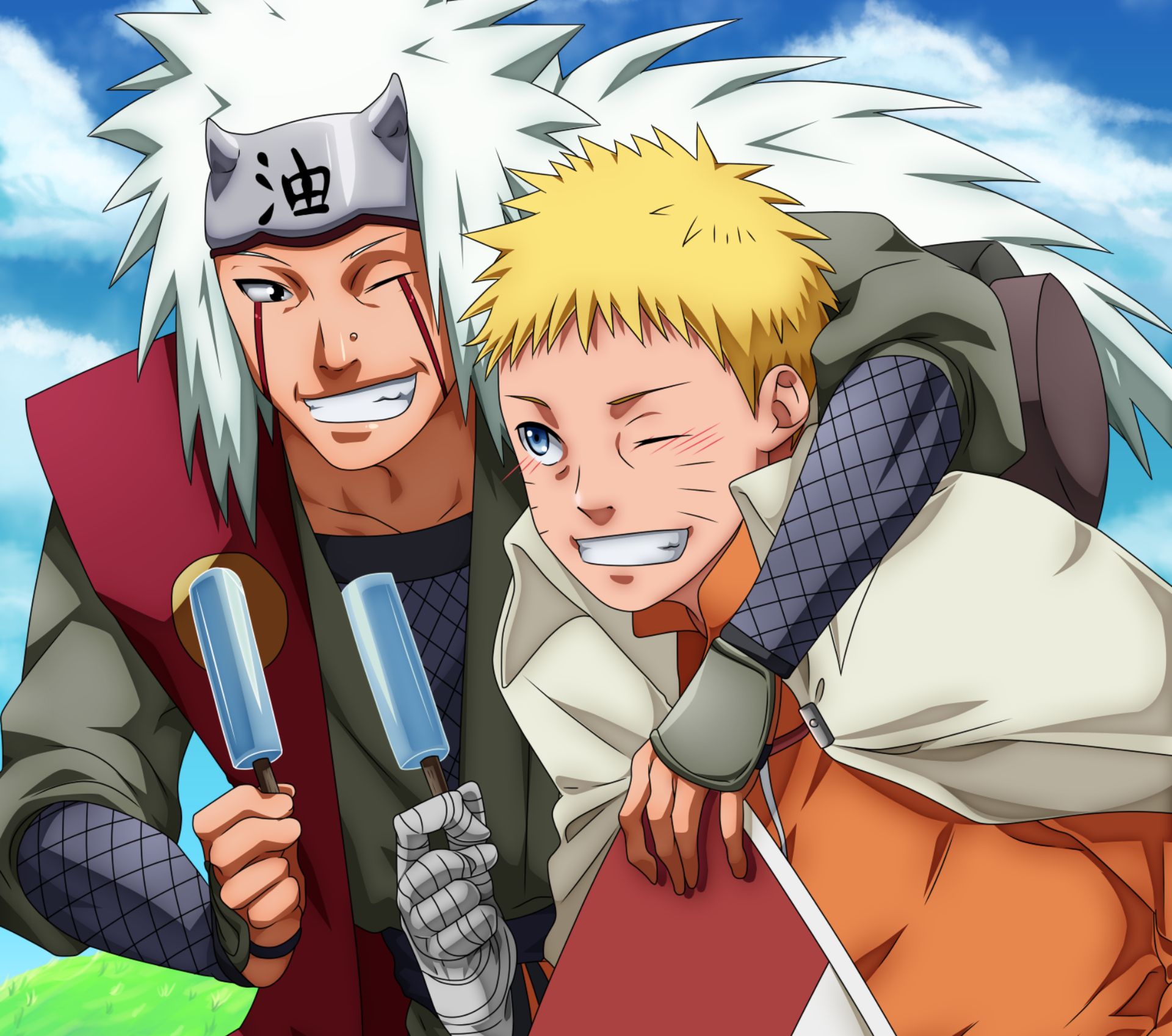 Laden Sie das Naruto, Animes, Naruto Uzumaki, Jiraiya (Naruto)-Bild kostenlos auf Ihren PC-Desktop herunter