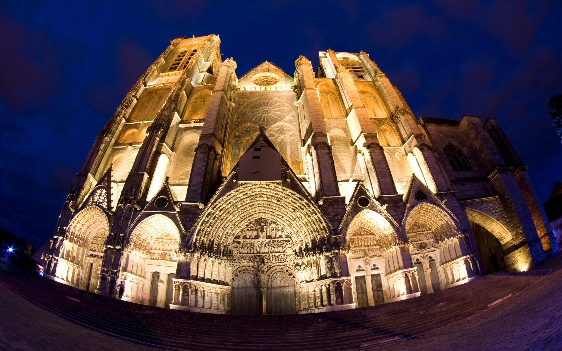 Laden Sie Kathedrale Von Bourges HD-Desktop-Hintergründe herunter