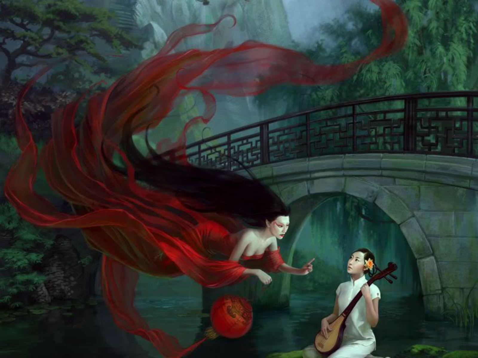 Download mobile wallpaper Oriental, Fantasy for free.