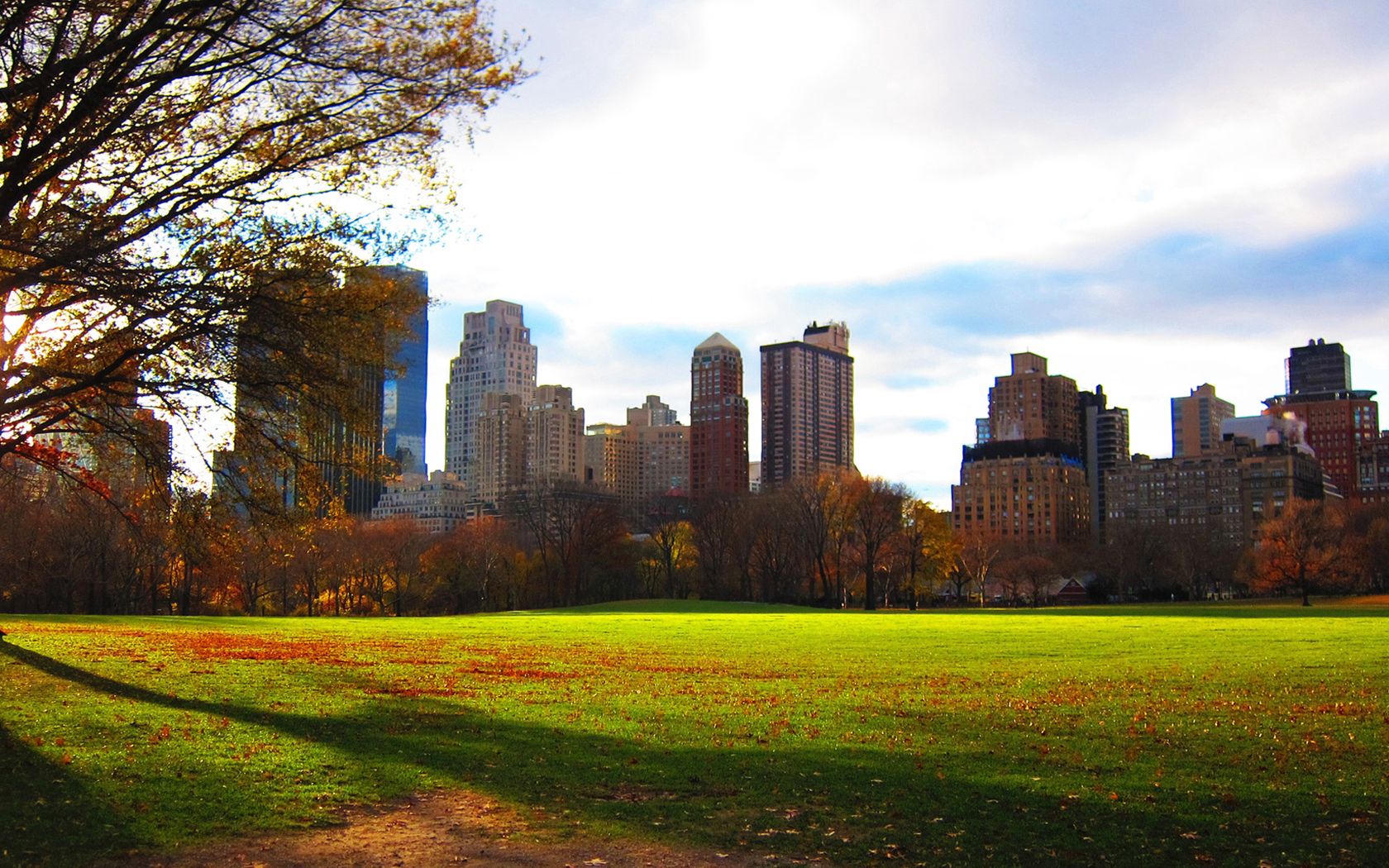 無料モバイル壁紙都市, 葉, イブニング, 夕方, ニューヨーク州, 公園, 木の葉, 家, ニューヨークをダウンロードします。