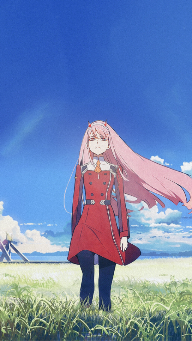 Baixar papel de parede para celular de Anime, Chifres, Olhos Verdes, Cabelo Rosa, Darling In The Franxx, Zero Dois (Querida No Franxx), Zero Dois (Darling In The Franxx) gratuito.