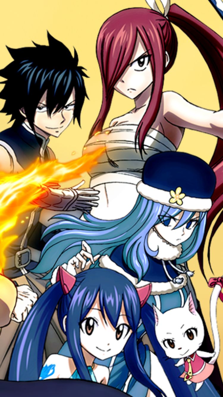 Download mobile wallpaper Anime, Fairy Tail, Lucy Heartfilia, Natsu Dragneel, Erza Scarlet, Gray Fullbuster, Happy (Fairy Tail), Juvia Lockser, Gajeel Redfox, Charles (Fairy Tail), Wendy Marvell, Laxus Dreyar for free.