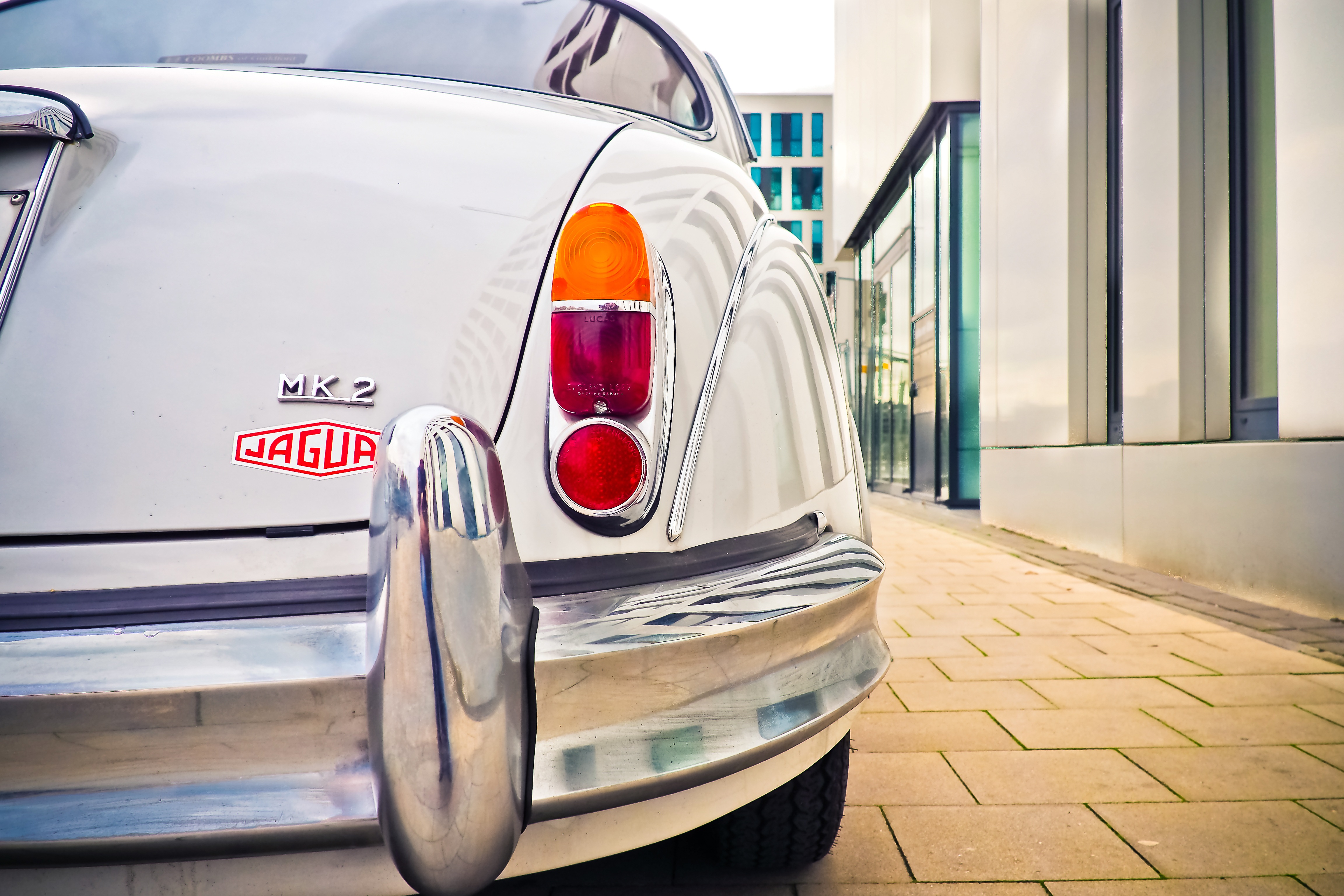 cars, oldtimer, jaguar, retro, rear bumper HD wallpaper