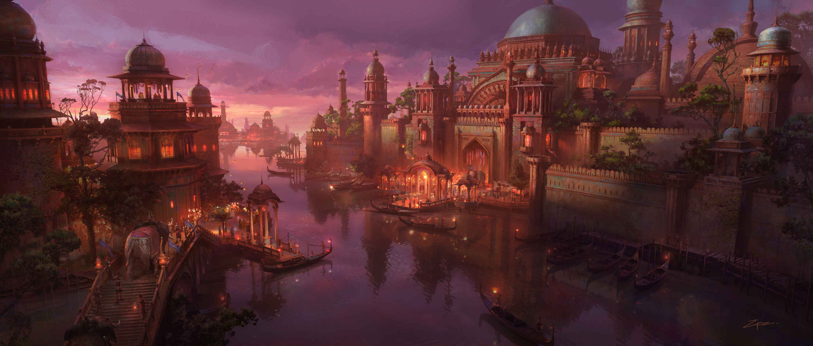 Free download wallpaper Fantasy, City on your PC desktop