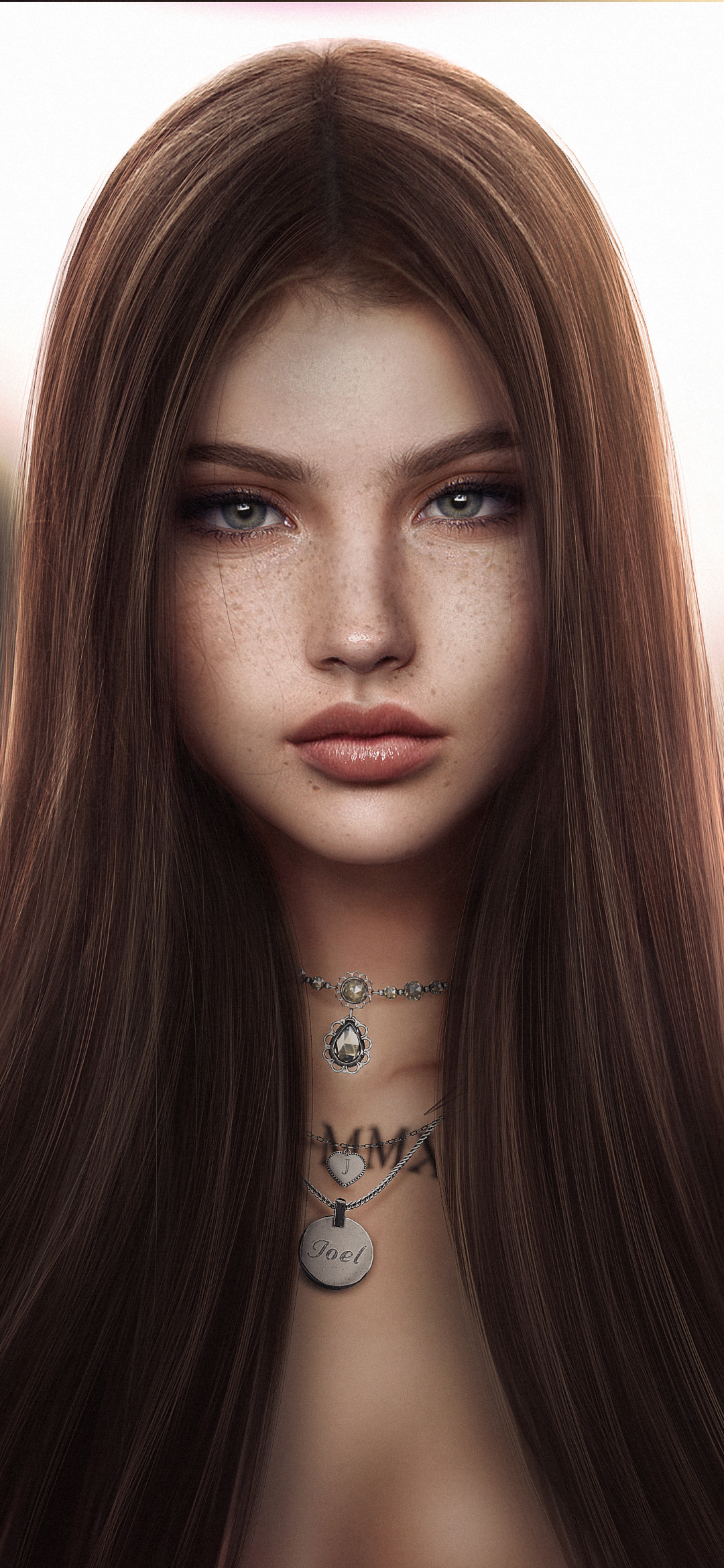 Download mobile wallpaper Fantasy, Women, Long Hair, Brown Hair for free.