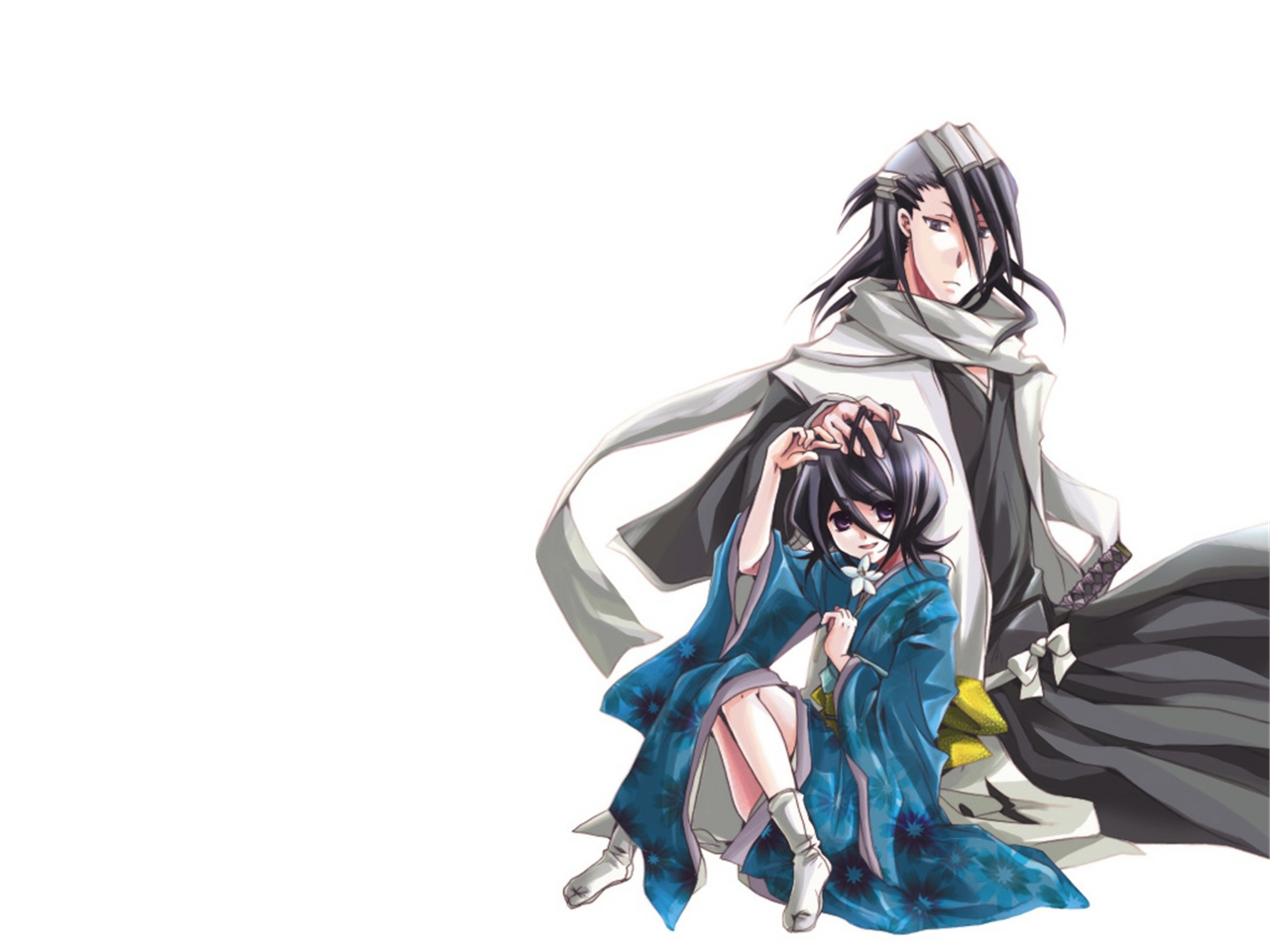 Download mobile wallpaper Anime, Bleach, Rukia Kuchiki, Byakuya Kuchiki for free.