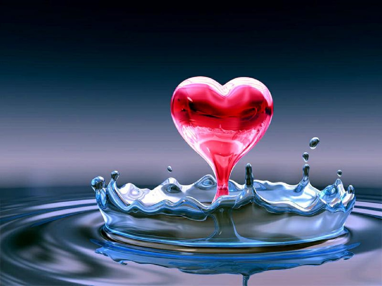 Download mobile wallpaper Water, Heart, Artistic for free.