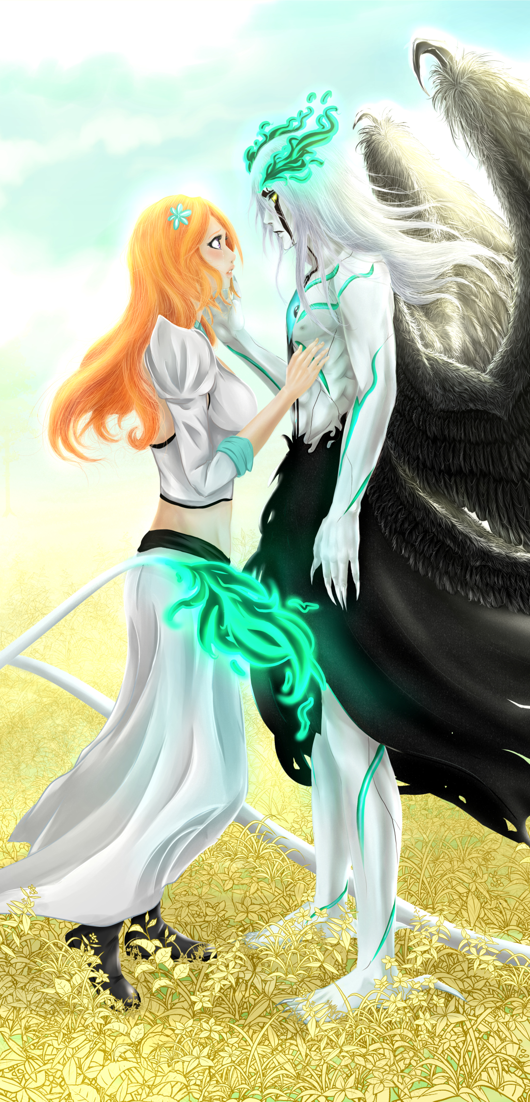 Download mobile wallpaper Anime, Bleach, Couple, Orihime Inoue, Ulquiorra Cifer, Bleach Brave Souls for free.