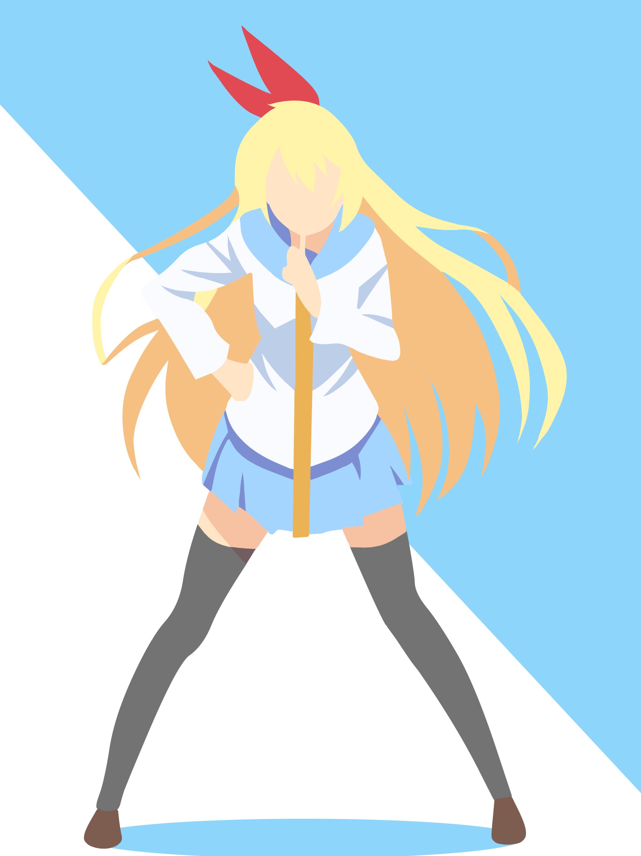 Téléchargez des papiers peints mobile Animé, Minimaliste, Chitoge Kirisaki, Nisekoi gratuitement.