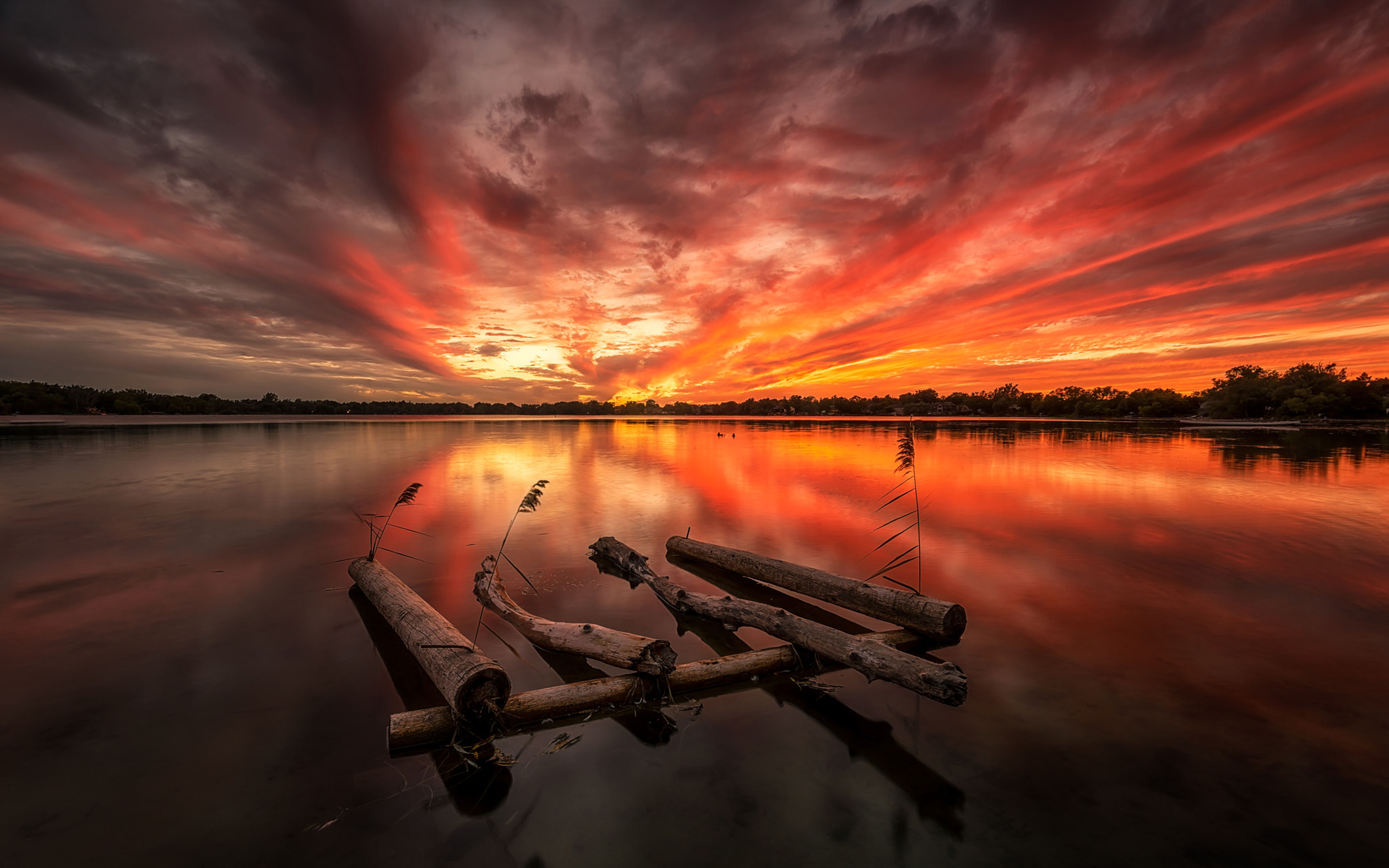 Free download wallpaper Sunset, Sky, Lake, Canada, Earth on your PC desktop