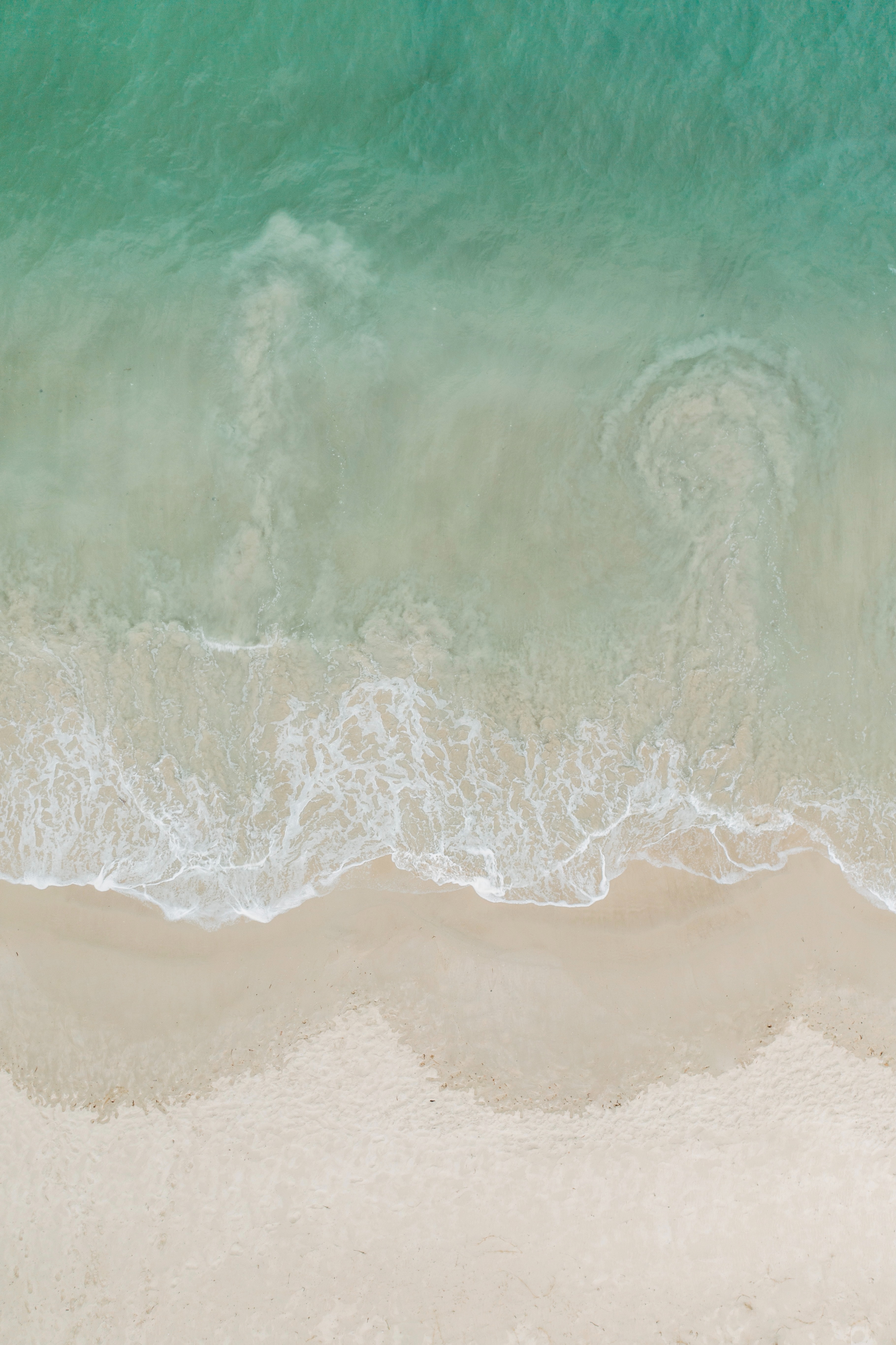 Download mobile wallpaper View From Above, Waves, Sea, Nature, Beach for free.