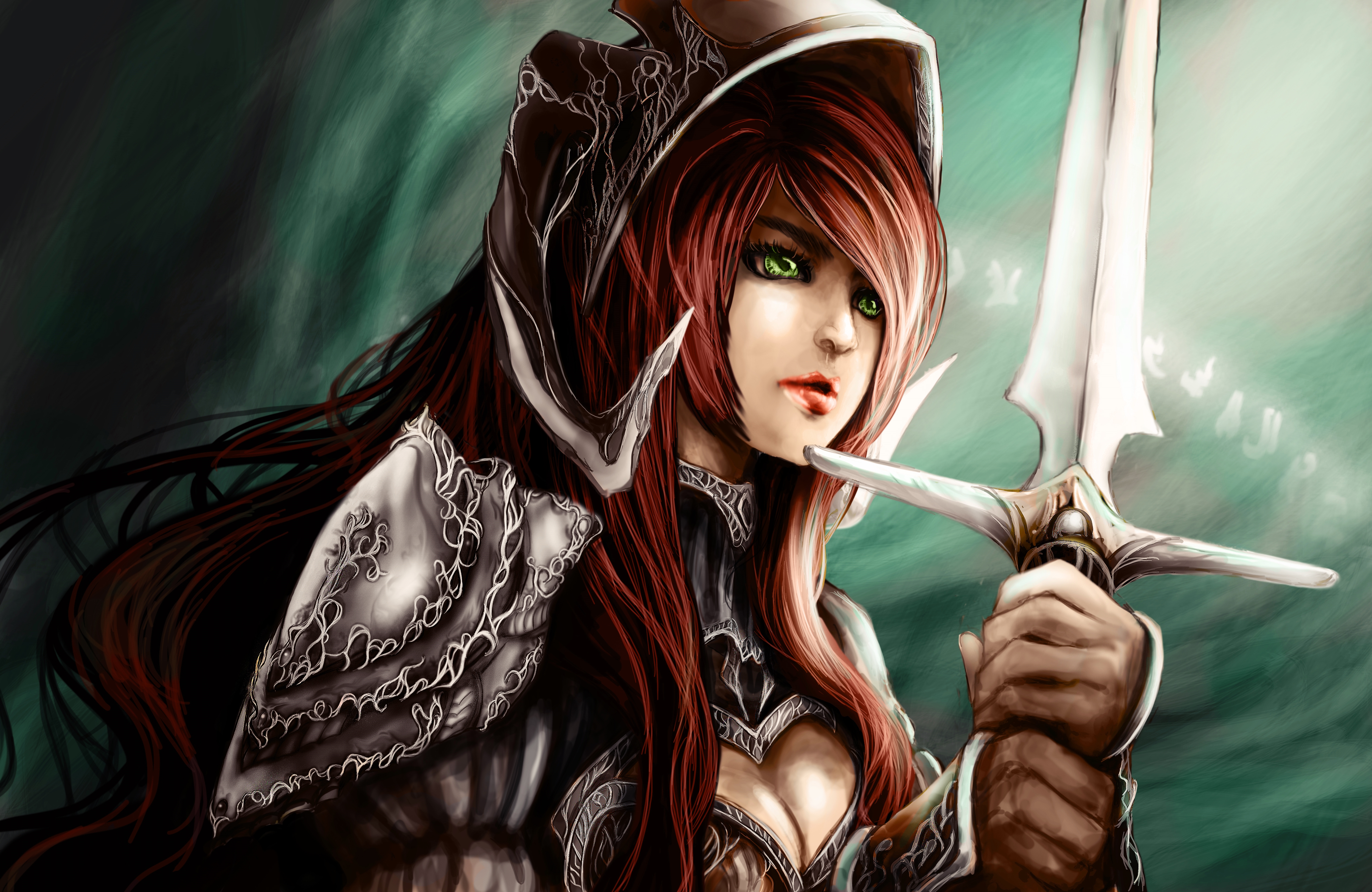 Free download wallpaper Fantasy, Armor, Sword, Women Warrior, Woman Warrior on your PC desktop