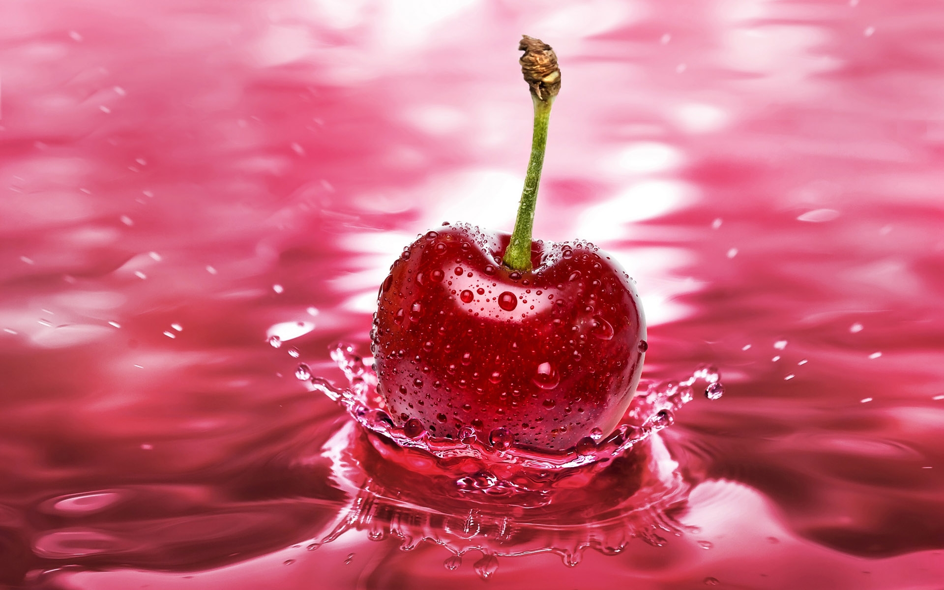 background, fruits, sweet cherry, red Full HD