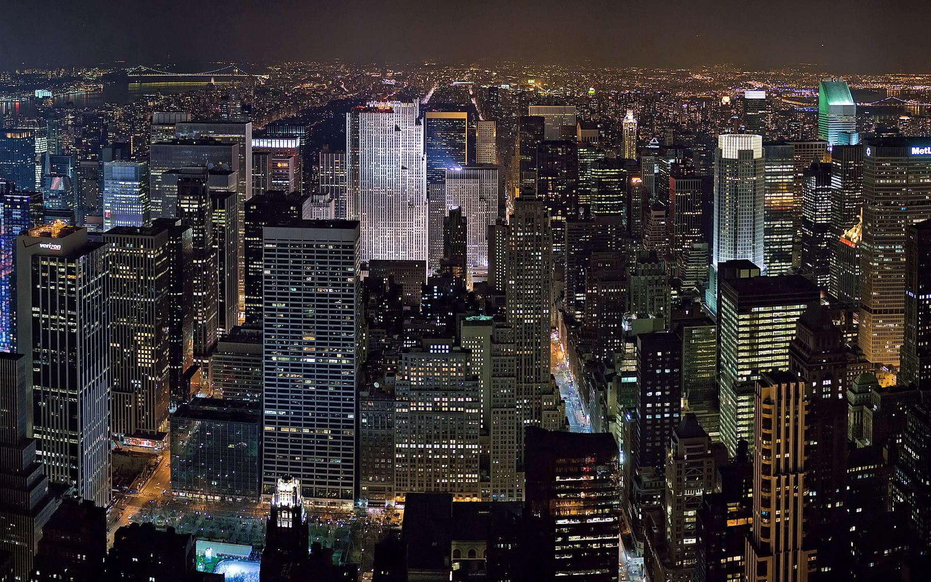 Laden Sie das Städte, Wolkenkratzer, Übernachtung, New York-Bild kostenlos auf Ihren PC-Desktop herunter