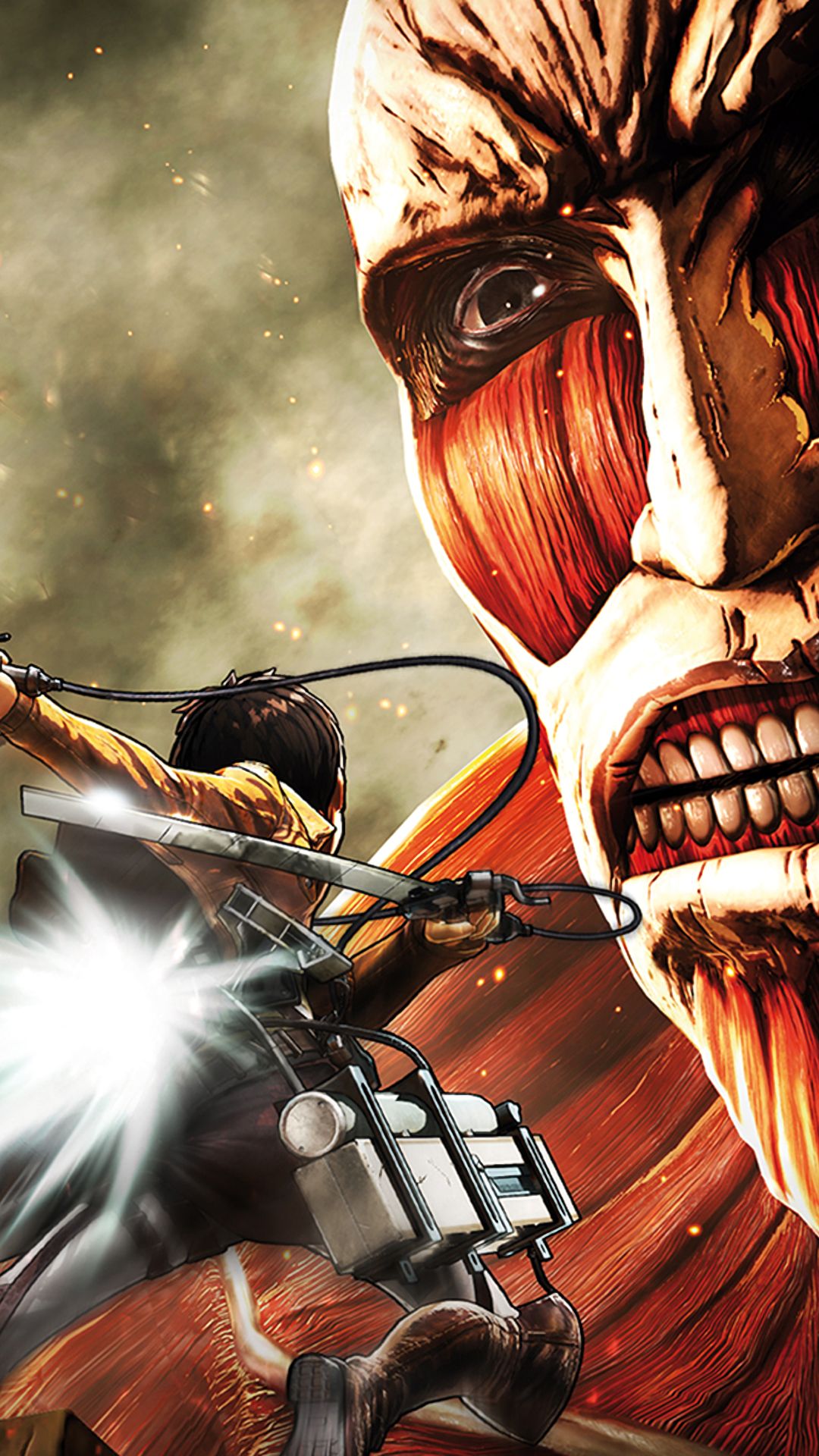 Download mobile wallpaper Anime, Mikasa Ackerman, Shingeki No Kyojin, Attack On Titan, Colossal Titan for free.
