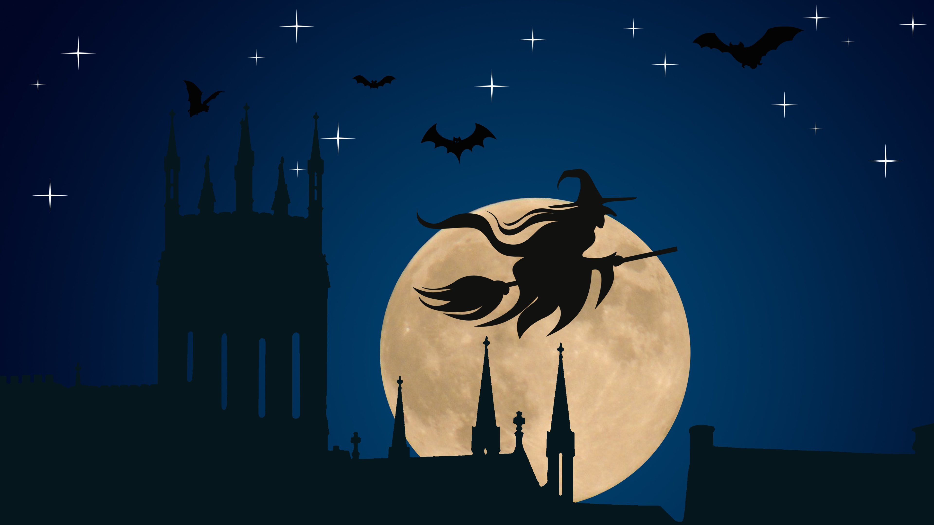 Download mobile wallpaper Halloween, Night, Holiday, Witch for free.