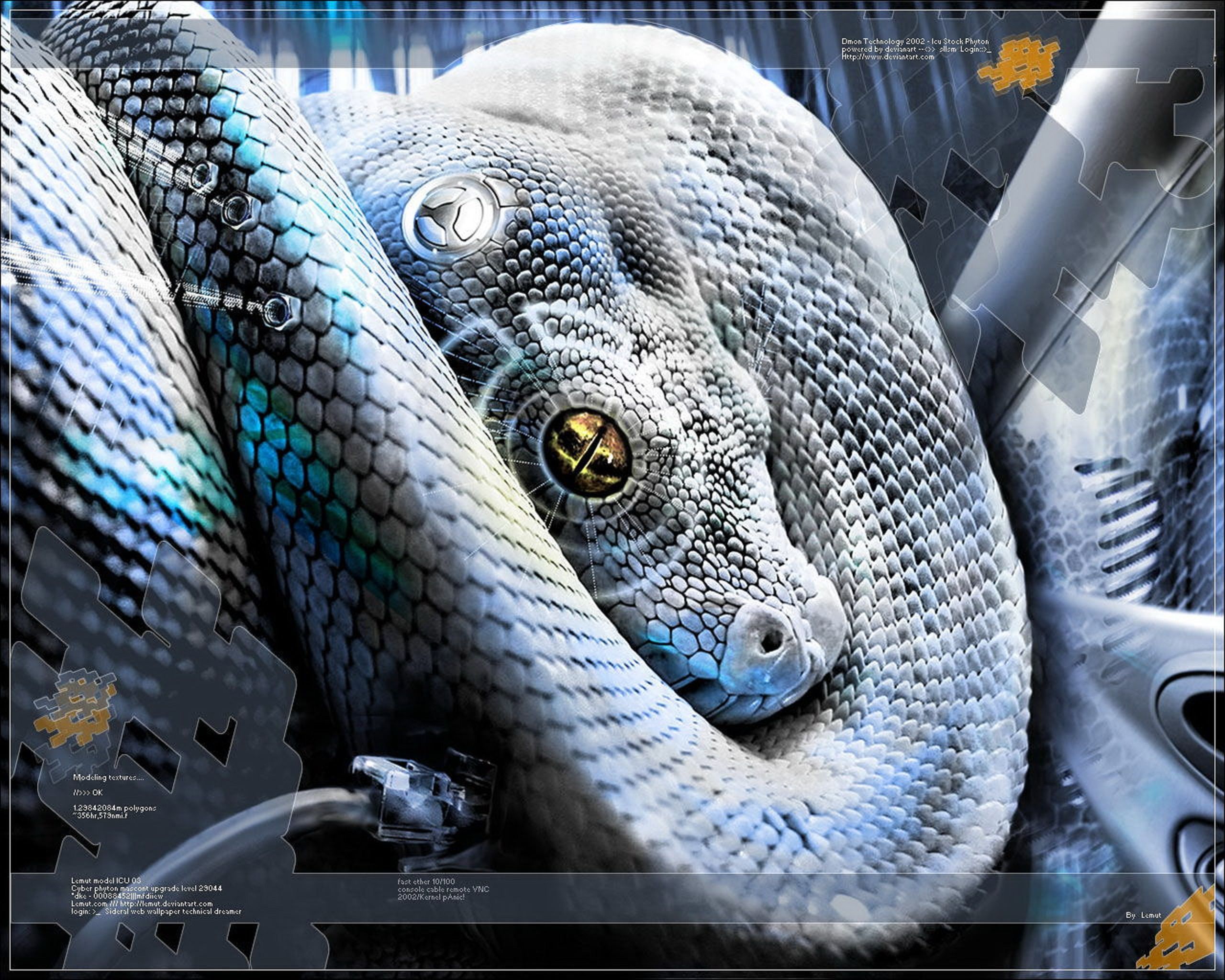 Free download wallpaper Animal, Snake, Sci Fi, Silver, Python on your PC desktop