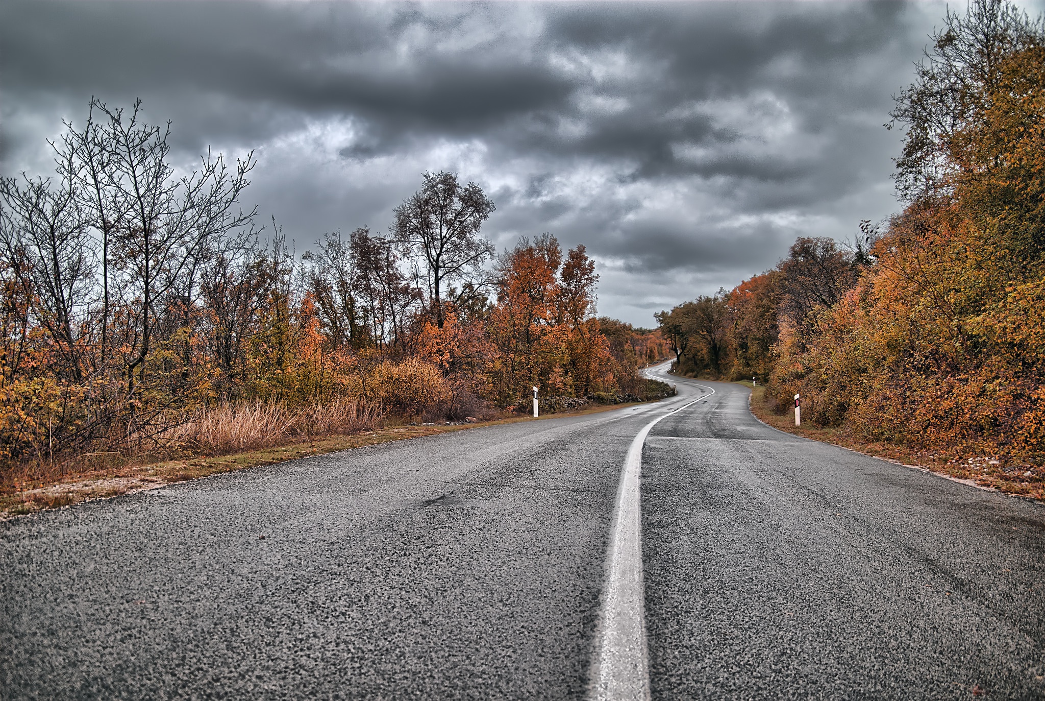 Free download wallpaper Nature, Road, Fall, Man Made on your PC desktop