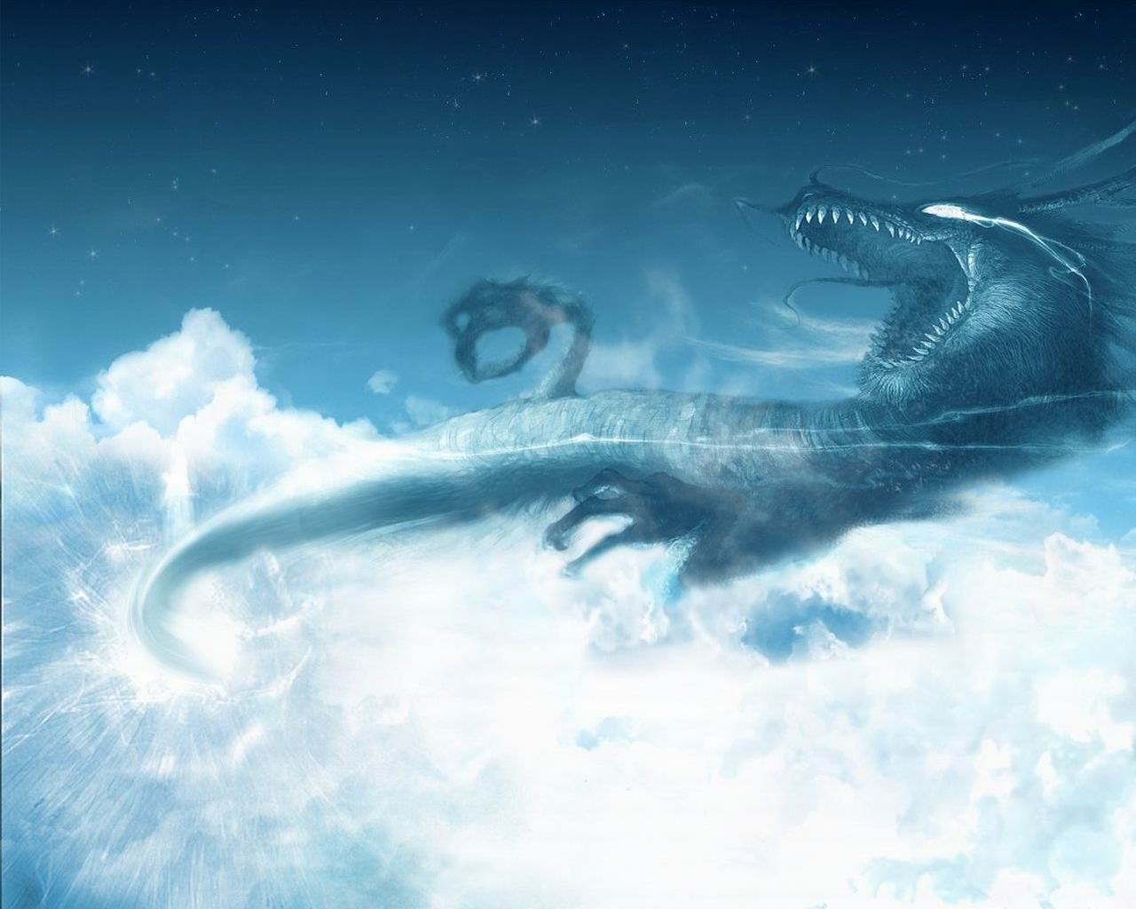 Téléchargez des papiers peints mobile Sky, Dessins, Dragons gratuitement.