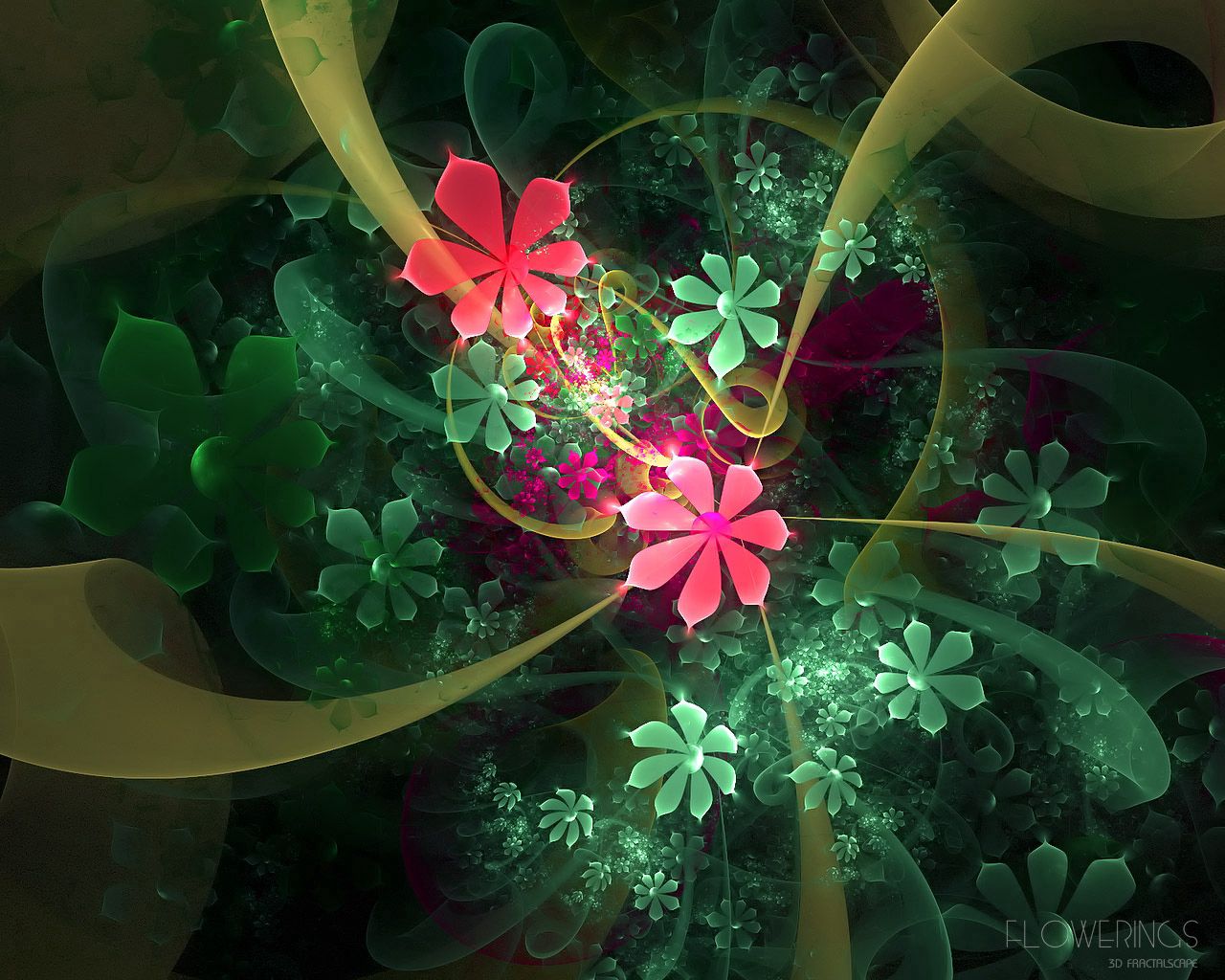 Download mobile wallpaper Immersion, Abstract, Fractal, Flowers, Light Coloured, Light, Bright for free.