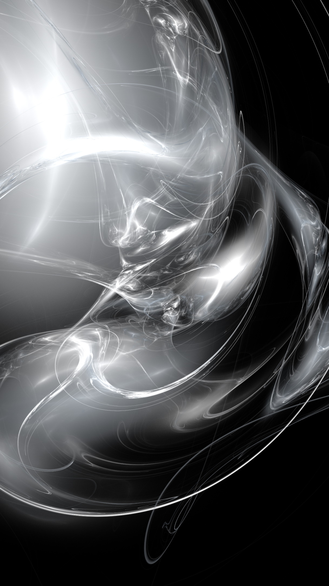 Download mobile wallpaper Abstract, Fractal, Black & White for free.