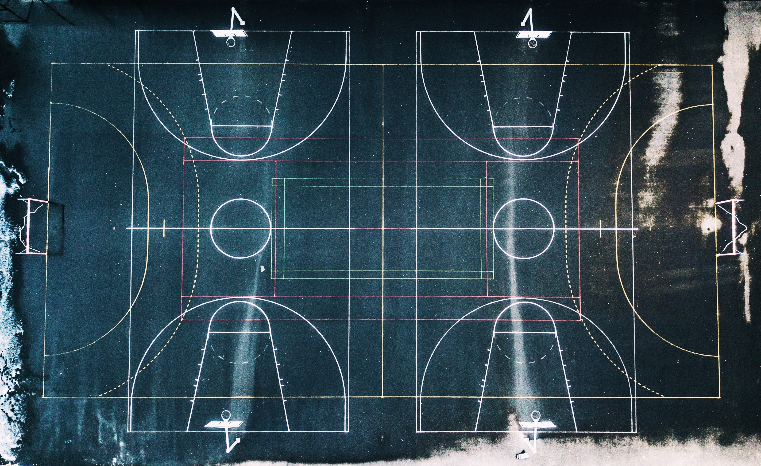 basketball court, geometry, sports, markup, basketball playground HD wallpaper