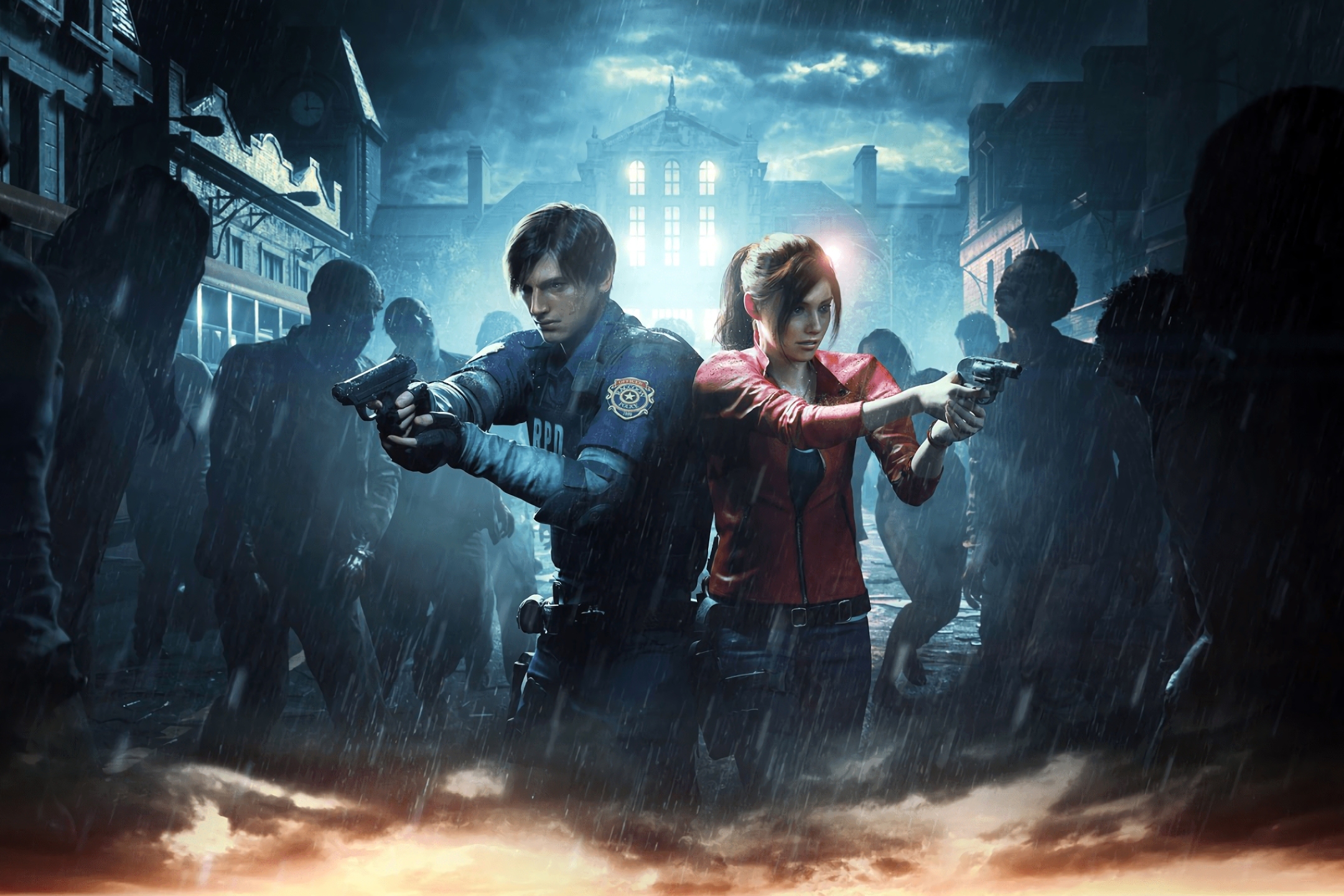 Téléchargez des papiers peints mobile Resident Evil, Jeux Vidéo, Léon S Kennedy, Claire Redfield, Resident Evil 2 (2019) gratuitement.