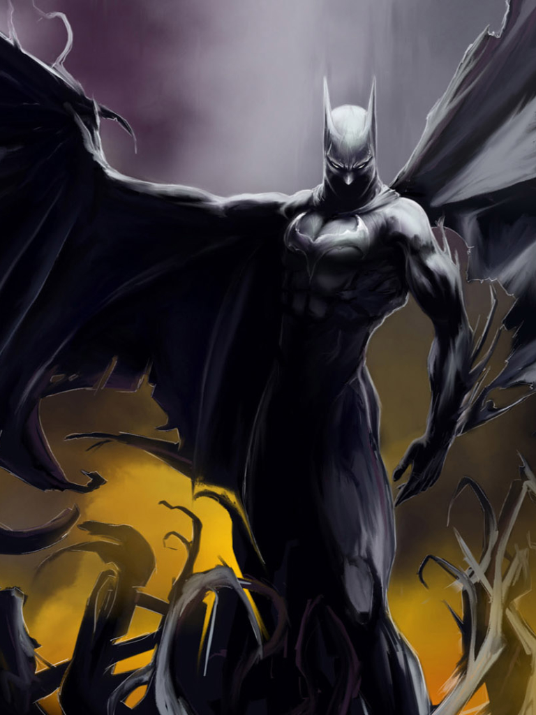 Descarga gratuita de fondo de pantalla para móvil de Oscuro, Historietas, The Batman, Hombre Murciélago.