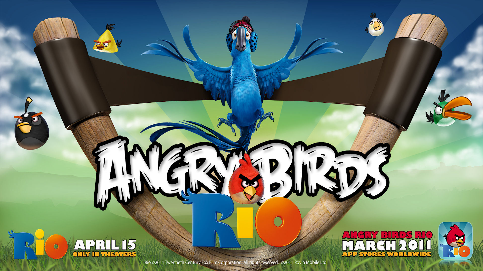 Laden Sie Wütender Vogel Rio HD-Desktop-Hintergründe herunter